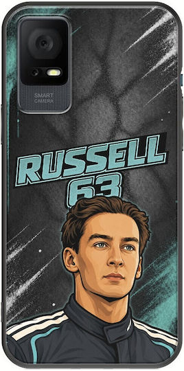 Pole Position Collection George Russell Tcl 408 Black Tpu Black Silicone Case