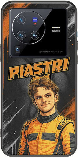 Калъф Pole Position Collection Oscar Piastri Vivo X80 Pro Черен TPU Силикон