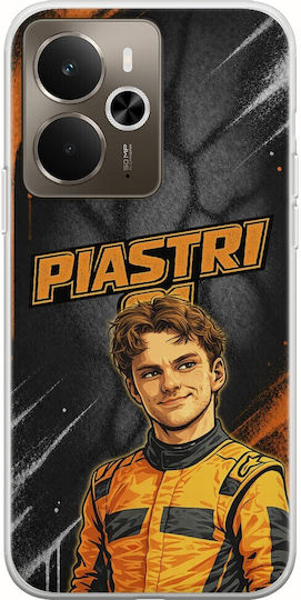Pole Position Collection Oscar Piastri Realme 14 5g Flexible TPU Transparent Silicone Case