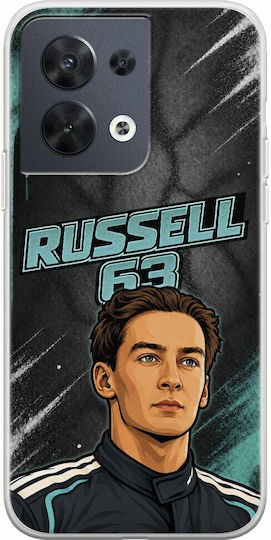 Θήκη Pole Position Collection George Russell Oppo Reno 8 5g Flexible Tpu Διάφανη Σιλικόνη
