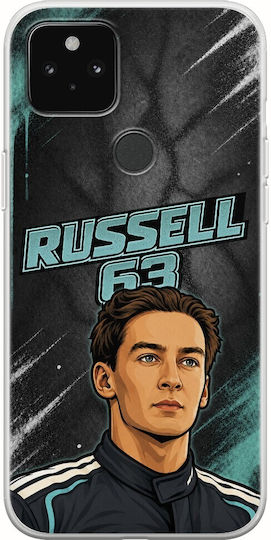 Калъф Pole Position Collection George Russell Google Pixel 5a 5G Гъвкав TPU Прозрачен Силикон