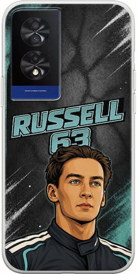 Pole Position Collection George Russell TCL 40 NXTPAPER 4G Flexible TPU Transparent Silicone Case