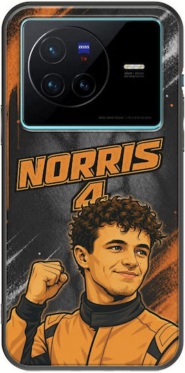 Husă Pole Position Collection Lando Norris Vivo X80 Black TPU Siliconă Neagră