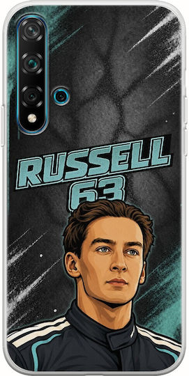 Pole Position Collection George Russell Huawei Nova 5T Flexible TPU Transparent Silicone Case