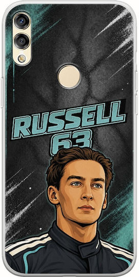 Pole Position Collection George Russell Huawei Honor 8X Flexible TPU Transparent Silicone Case