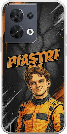 Pole Position Collection Oscar Piastri Oppo Reno 8 5g Flexible TPU Transparent Silicone Case