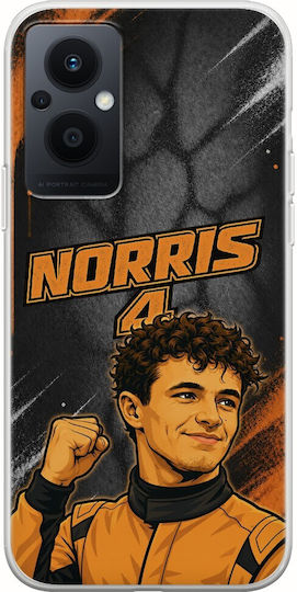 Θήκη Pole Position Collection Lando Norris Oppo Reno 8 Lite Flexible Tpu Διάφανη Σιλικόνη
