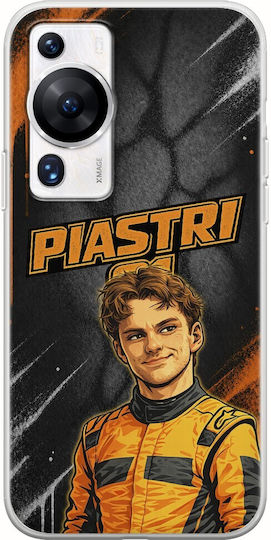 Pole Position Collection Oscar Piastri Huawei P60 Pro Flexible TPU Transparent Silicone Case
