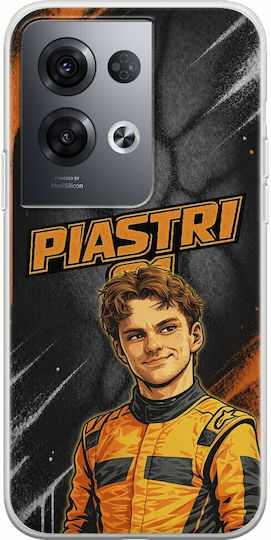 Pole Position Collection Oscar Piastri Oppo Reno 8 Pro 5g Flexible TPU Transparent Silicone Case