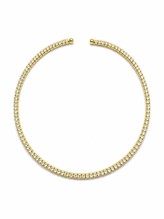 Theodora's Jewellery Choker From Gold Plated Steel