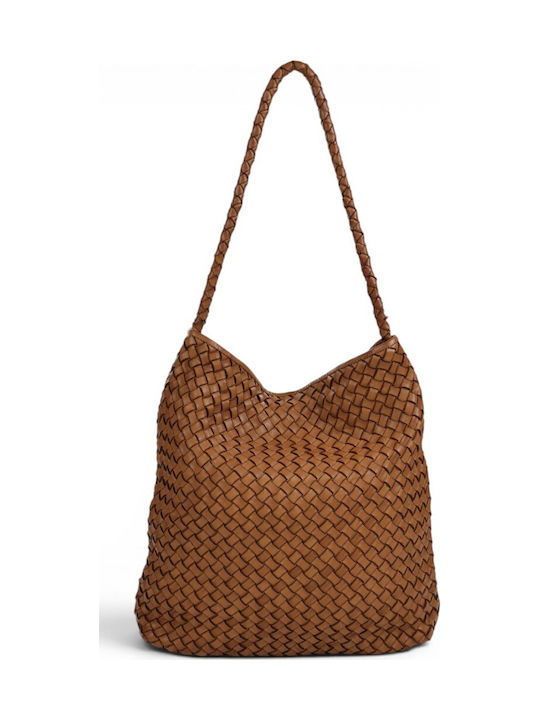 Leather Women's Shopper Bag Tabac Brown