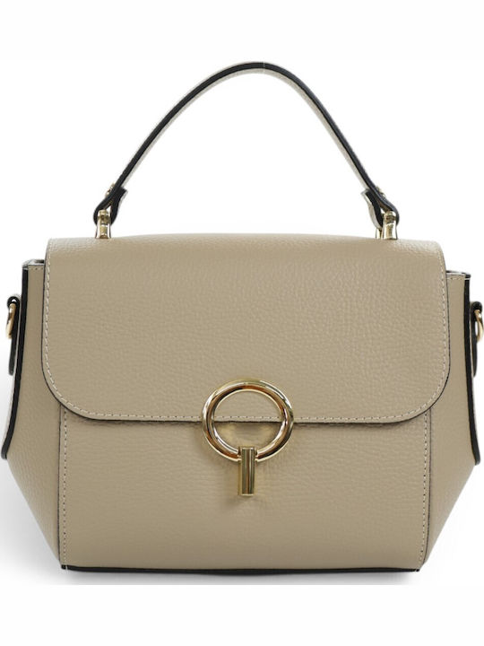 Damentasche Aus Leder Taupe