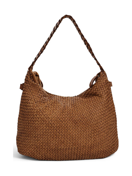 Damentasche Shopper Schulter Leder Tabak