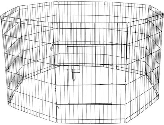 Parc Pentru Câini Din Metal De Culoare Neagră 61 x 107 cm