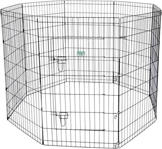 Parc Pentru Câini Din Metal Negru 61 x 76 cm