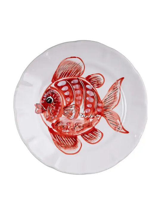 Casa Amalfi Keramik Servierplatte Rote Mit Durchmesser 26cm