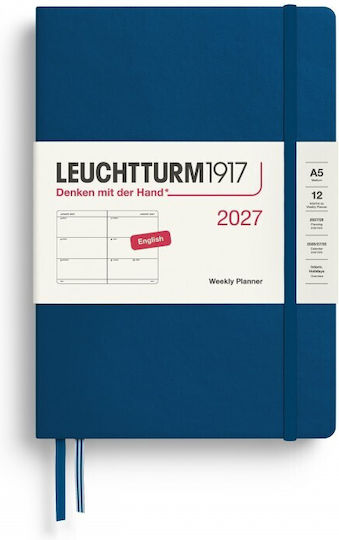 12m Weekly Planner 2027 A5 Hardcover Indigo Leuchtturm 1917 4070292002606