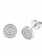 Ios Stud Earrings Made of Silver with Stones