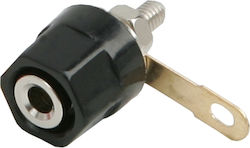 Set 2 Conector Banană M4 Negru Plastic Montaj Panou Cablu Până La 5 Mm 2 Bucăți Set 2 Conector Banană M4 Negru Plastic Montaj Panou Cablu Până La 5 Mm 2 Bucăți
