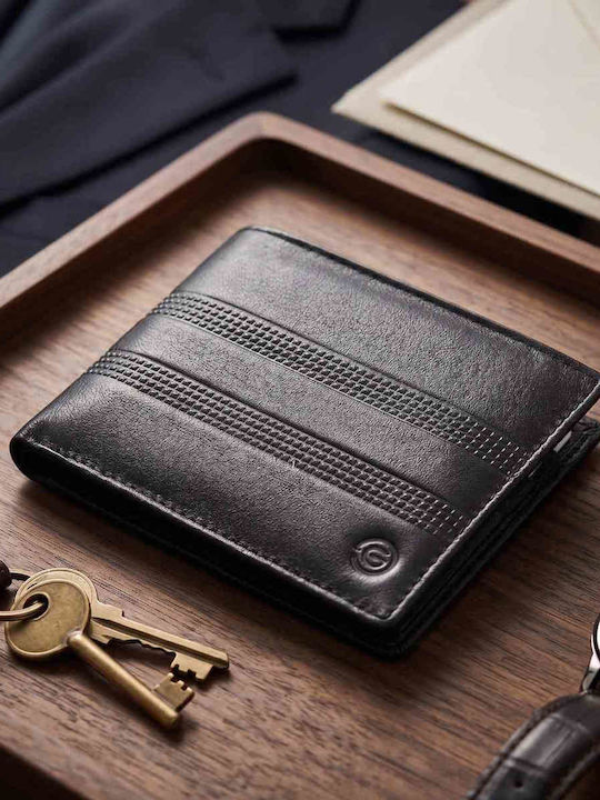 Leather Men's Wallet With RFID Black