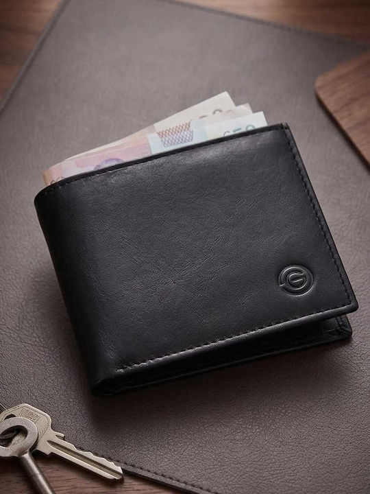 Δερμάτινο Ανδρικό Πορτοφόλι με RFID Μαύρο