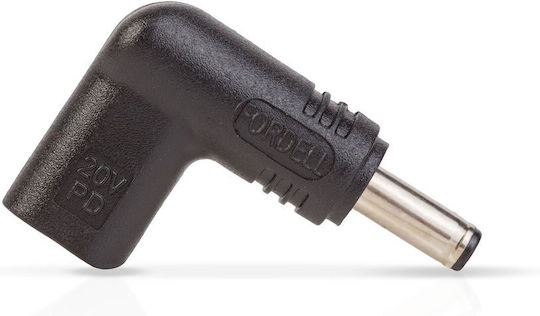 Usb C към DC 4.5x3mm Адаптер Dell 20V Захранващ Конвертор за Лаптоп Type C