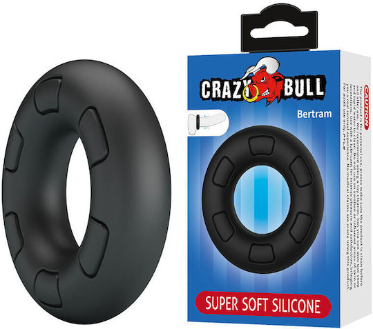 Crazy Bull Bertram Super Soft Silicone Cock Ring Black