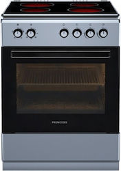 Princess Free-Standing Stove With Ceramic Cooktops Inox FR8080X Princess Free-Standing Stove With Ceramic Cooktops Inox FR8080X