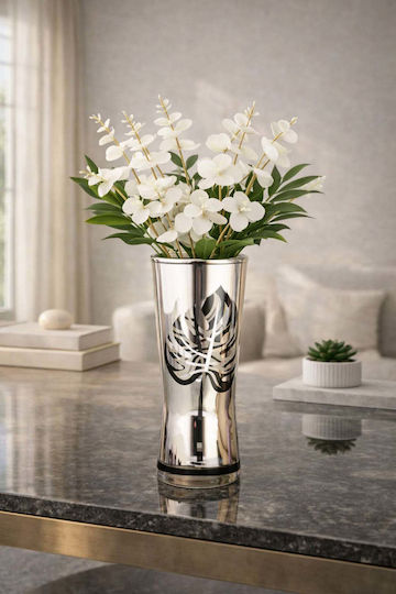 SteweHome SteweHome Dekorative Glasvase Silber Y20cm