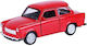 Welly 1:34 Rotes Trabant 601 Metallische Miniaturausgabe Mit Türen Öffnende Mechanismus Zurückziehen
