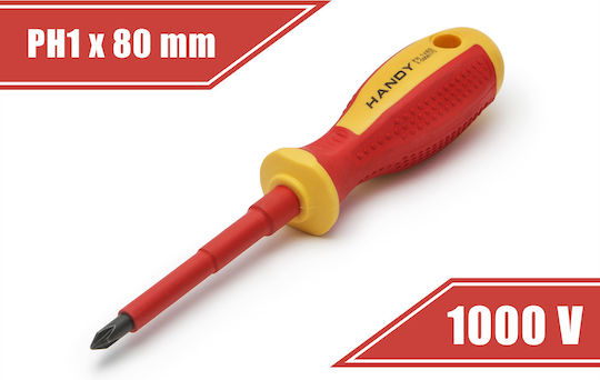 Ph1 Insulated Screwdriver 1000v Magnetic Tip 80 Mm Shaft