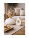SteweHome Set Decorative Beige Ceramic Vases 9xH9cm 2 Pieces