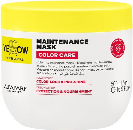 Yellow Professional Μάσκα Μαλλιών για Διατήρηση Χρώματος 500ml