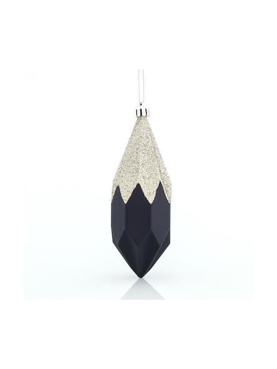 Diamond Plastic Black Champagne Glitter Set 3 Pieces 13x4.5cm