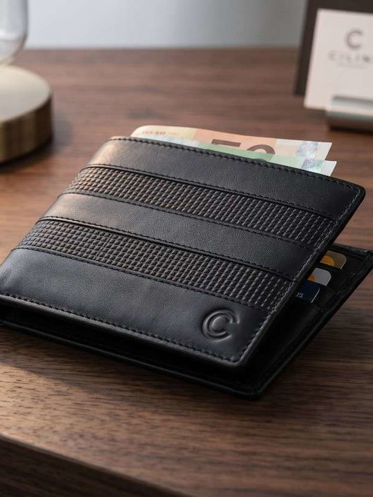 Leather Men's Wallet With RFID Black
