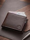 Leather Men's Wallet With RFID Brown