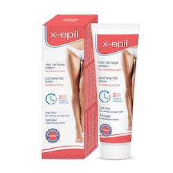 X-epil Haarentfernungscreme Für Das Körper Für Empfindliche Zielgebiet Milch Hafer 100gr X-epil Haarentfernungscreme Für Das Körper Für Empfindliche Zielgebiet Milch Hafer 100gr