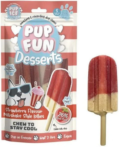 Ιmaginelles Pup Fun Сладолед за Кучета с Ягода 60гр 2 Бройки