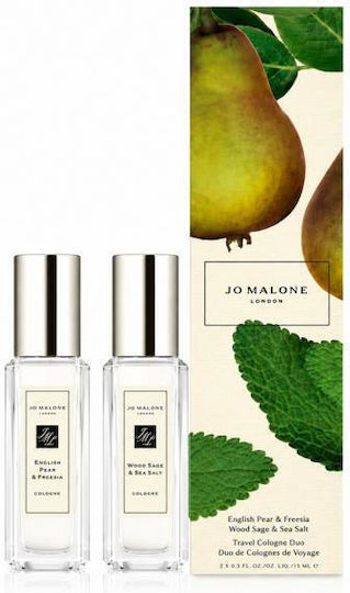 Jo Malone Travel Cologne Duo Set English Pear & Freesia Cologne 9ml + Wood Sage & Sea Salt Cologne 9ml
