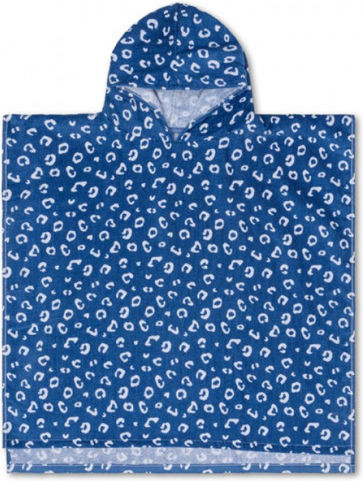 Fresk Essentials Swe-2023se1448 Blue Leopard 65x65cm Poncho