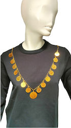 Traditional Necklace 15 Brass Coins Bronze 98cm Mark219 1 Row Necklace Bronze-267