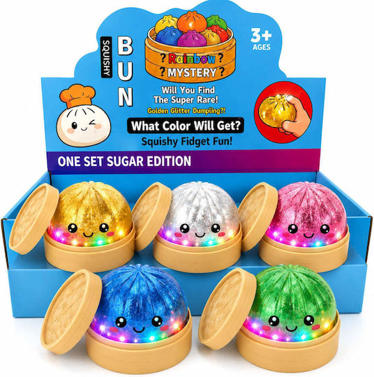 Taba World Glitter Squishy Dumpling Αφρώδες Πολύχρωμο (Διάφορα Σχέδια) 1τμχ