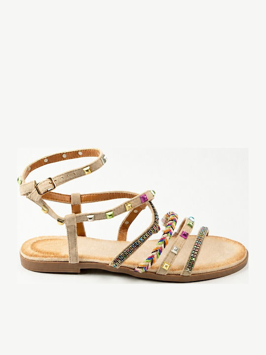 Women's Flat Sandals Beige