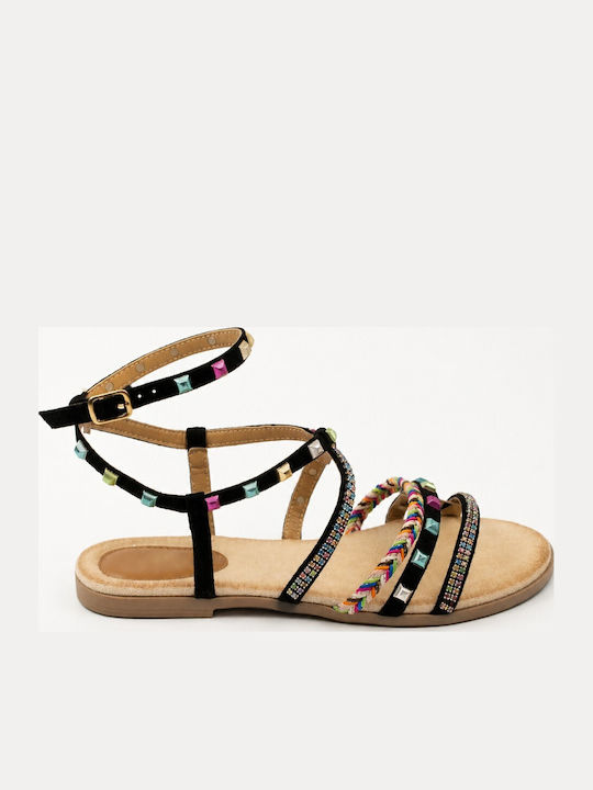 Fshoes Women's Flat Sandals Black