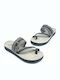 Leather Women's Flat Sandals Black