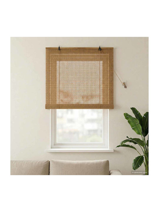 vidaXL Bamboo Roller Blind Brown 120x160 cm