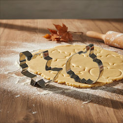 Cookie Cutter Set Leaf Pumpkin Shapes 8 Cm 2 Pieces Stainless Steel Cutters