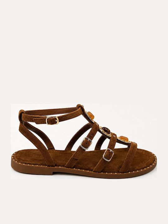 Fshoes Γυναικεία Σανδάλια Καφέ