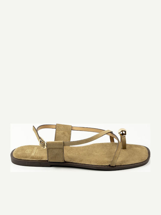 Fshoes Women's Beige Flat Sandals
