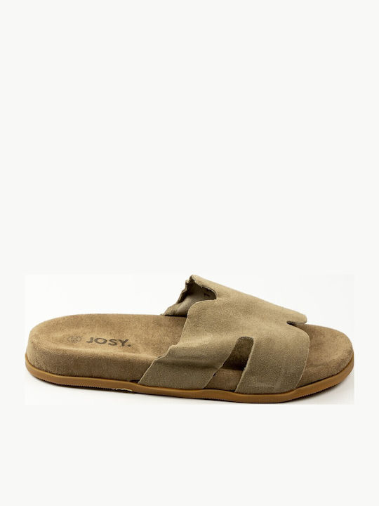 Fshoes Δερμάτινα Γυναικεία Σανδάλια Μπεζ